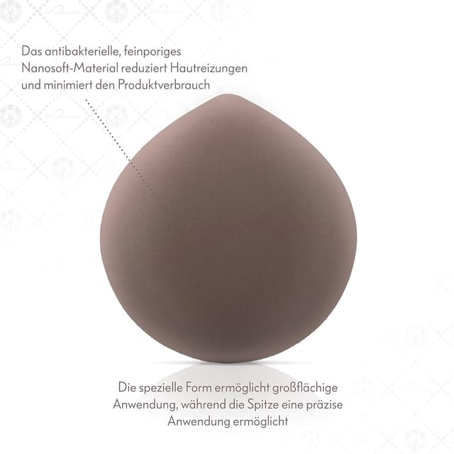 Detalle 2 de Makeup Puff Set Elegance „The Puffy’s“ – Luvia Cosmetics: 2 Kosmetikschwämme & Puderquaste mit wendbarem Gummiband