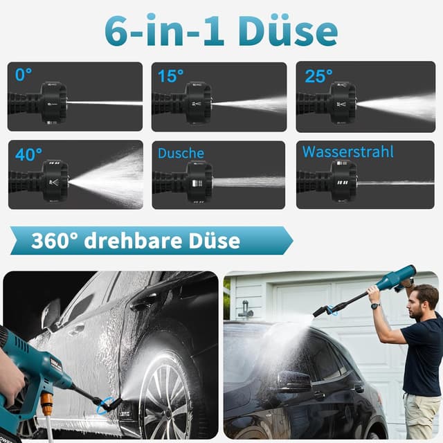 Thumbnail 6 de Akku-Druckreinigerpistole Makita 18V 60 Bar