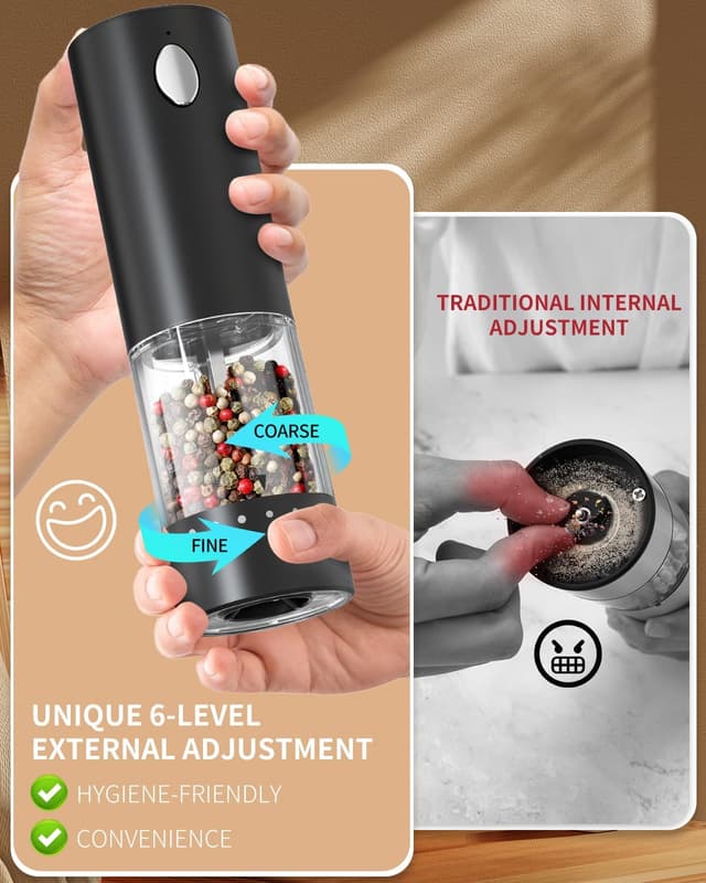 Thumbnail 1 de CIRCLE JOY Electric Salt and Pepper Grinder Set 95ml 🍽