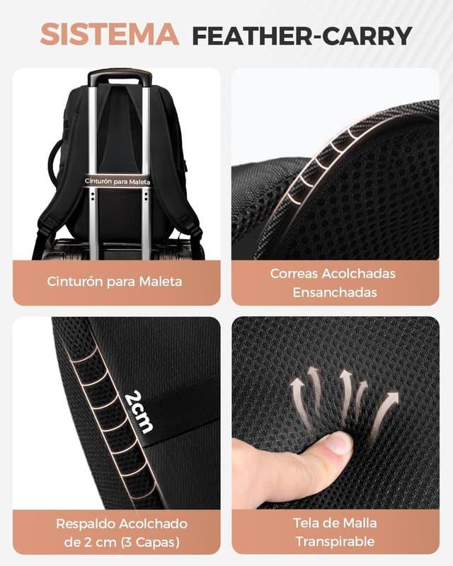 Thumbnail 6 de Lekespring Mochila Viaje Cabina 20L 40x20x25