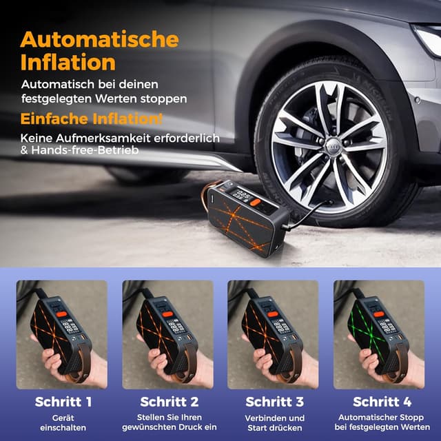 Thumbnail 5 de TurboVolt Akku Luftpumpe 150 PSI Mini Kompressor