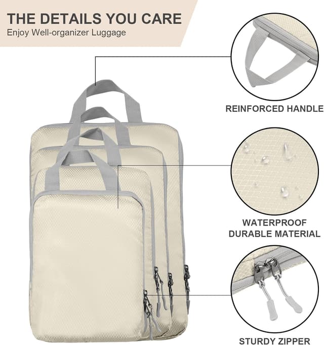 Thumbnail 1 de Compression Packing Cubes Set of 4 Beige