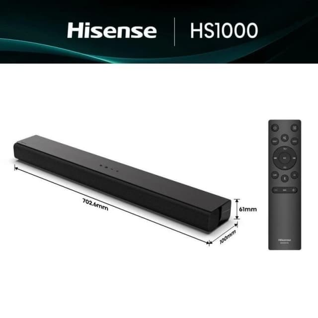 Detalle de Hisense HS1000 barra de sonido 120W