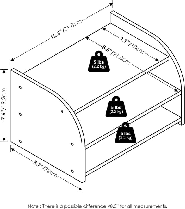 Detalle de Furinno CLASSIC rialzo monitor a 3 livelli