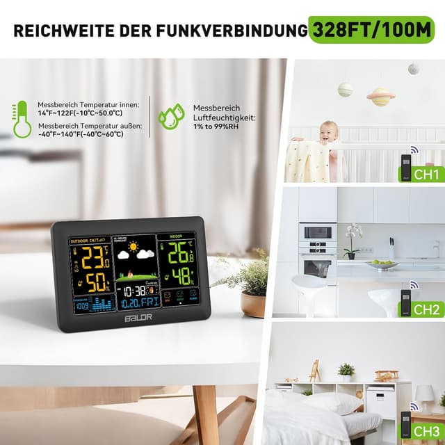 Thumbnail 3 de Konsen Wetterstation 7,4 Zoll 📡