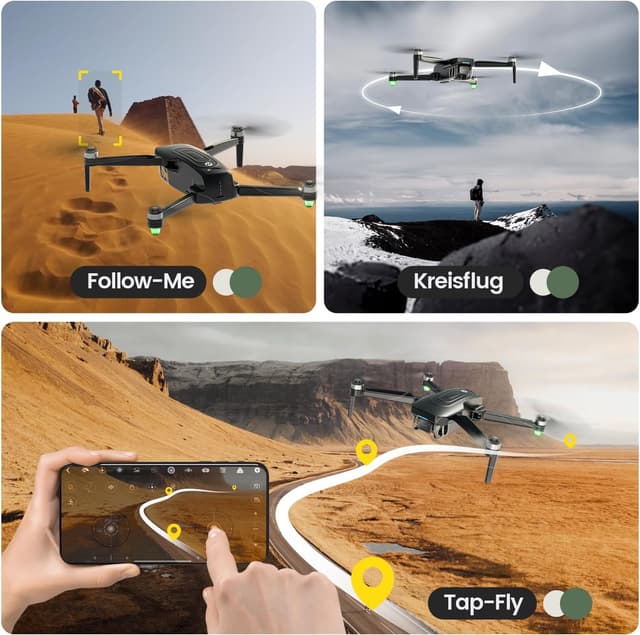 Detalle de Holy Stone HS175G GPS-Drohne mit 4K EIS Kamera, Follow Me und bis zu 60 Min Flugzeit (unter 249 g, C0)
