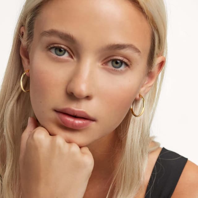 Detalle 2 de RANKEEF Creolen mit 14K Vergoldung, 30 mm