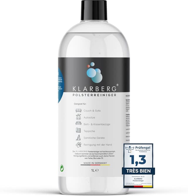 Detalle de KLARBERG Nettoyant concentrĂ© pour textiles đ§œ