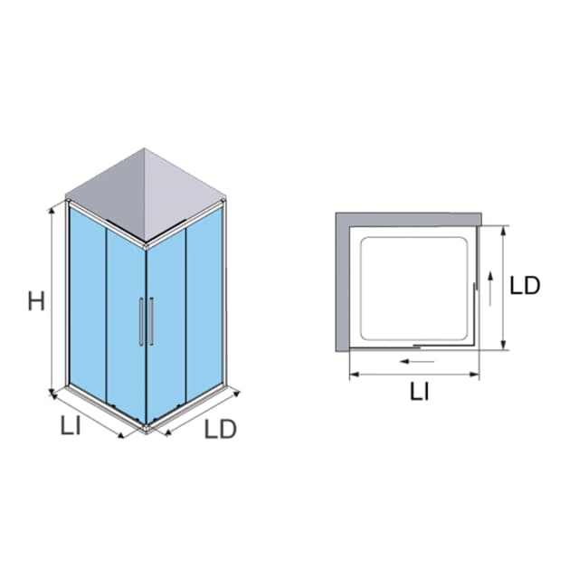 Thumbnail 3 de Profiltek Elma EL-220 mampara ducha 195 cm, 6 mm