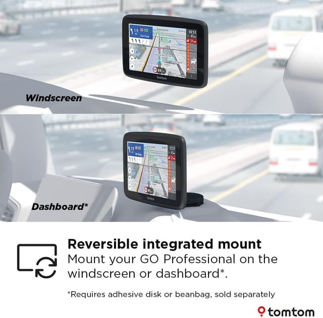 Detalle de TomTom Truck Navigator GO Professional (2nd gen) 6" with Europe maps & real-time traffic for large vehicles
