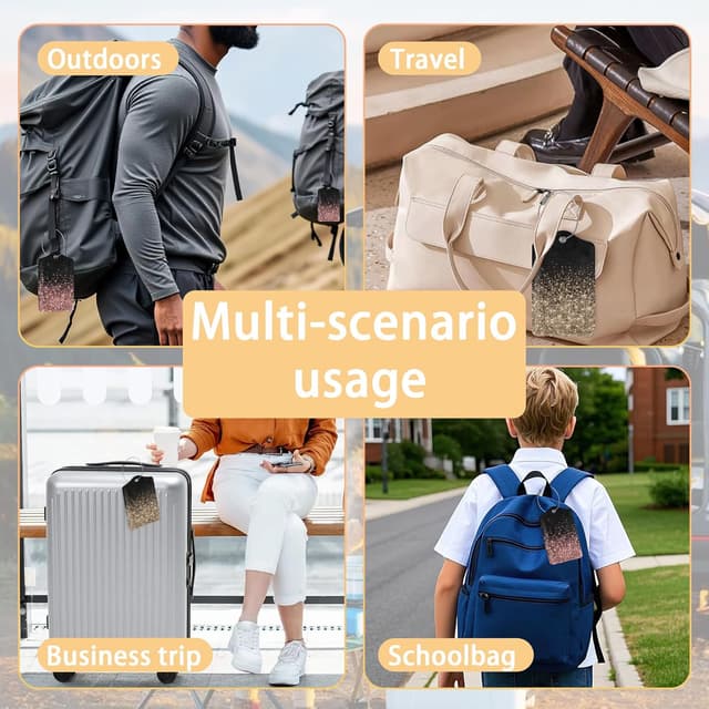 Thumbnail 6 de 2 Pack Luggage Tags for Suitcase Glitter