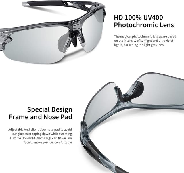 Thumbnail 2 de BEACOOL Polarized Sports Sunglasses UV400