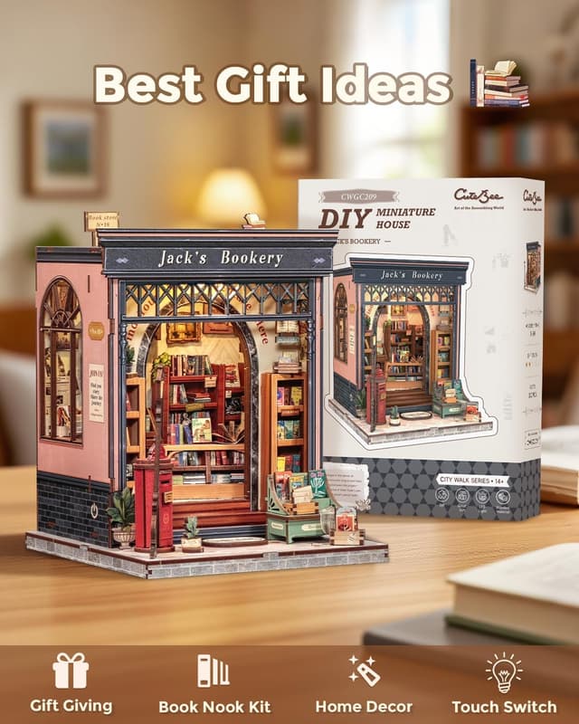 Thumbnail 5 de CUTEBEE Book Nook Kit Casa DIY 3D LED