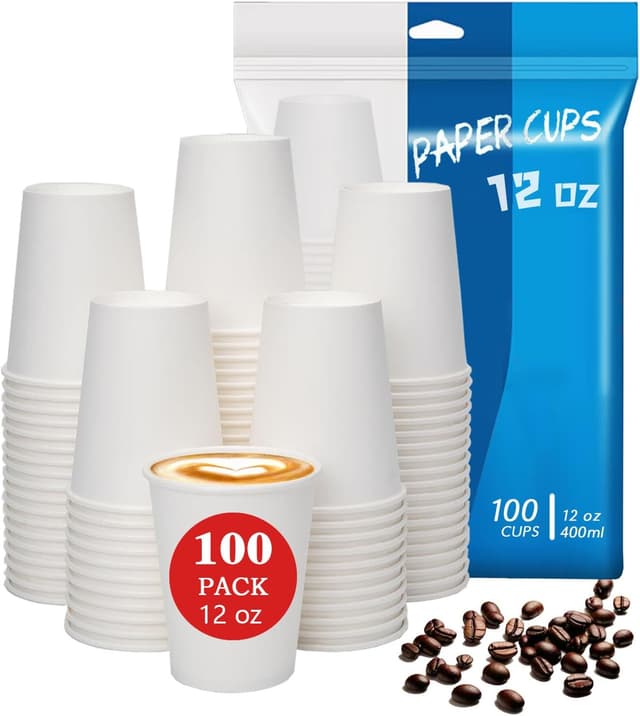 Detalle de MOUMOULIFE 12 oz Coffee Cups 100 Count