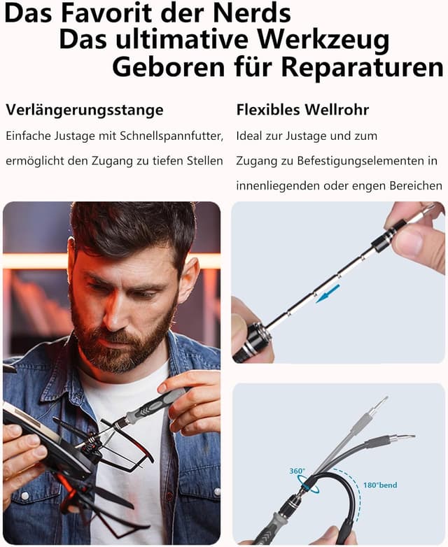 Thumbnail 6 de 122-tlg. Feinmechaniker Werkzeug Set 101 Bits