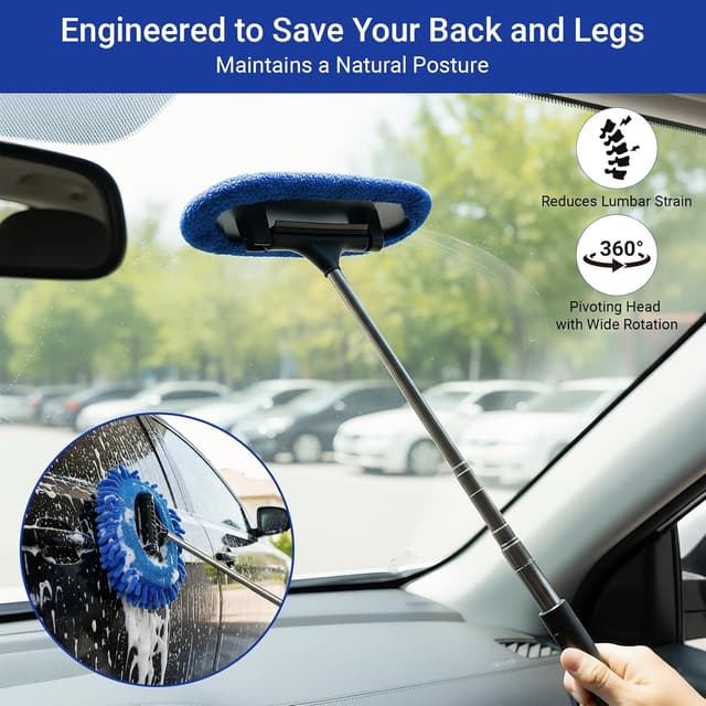 Detalle de Bafeil 10-piece Car Detailing Kit with extendable windscreen cleaner tool