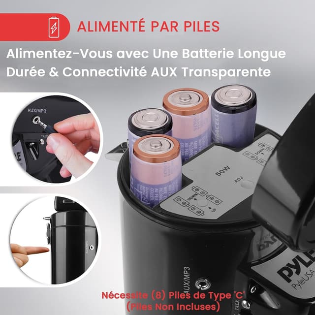 Thumbnail 4 de Pyle Mégaphone Bullhorn 50 Watts 📢