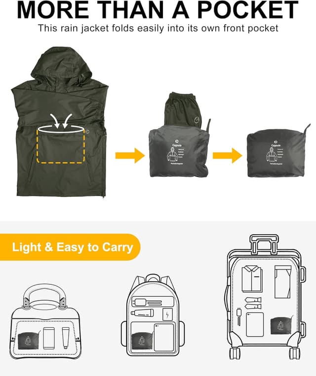 Detalle de Outdoor Ventures Rain Jacket Waterproof