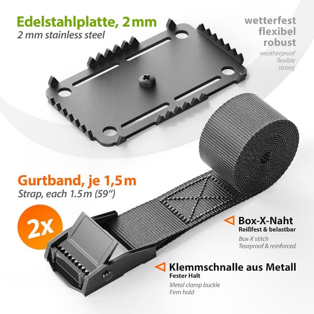 Detalle de Support de sangle pour arbre 1,5 m