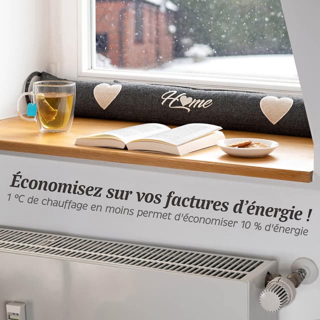 Thumbnail 2 de Praknu Boudin de porte Anti Froid 90cm Gris