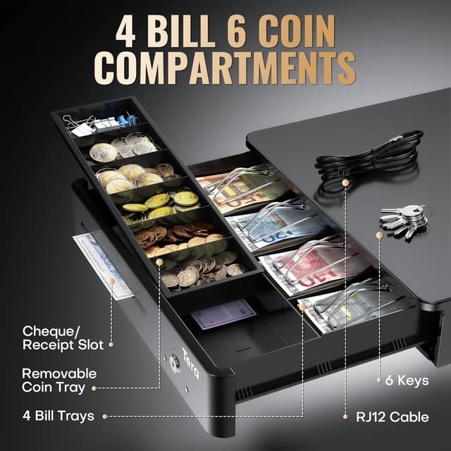 Thumbnail 5 de Tera Tiroir Caisse 33x35 4 billets 8 pièces