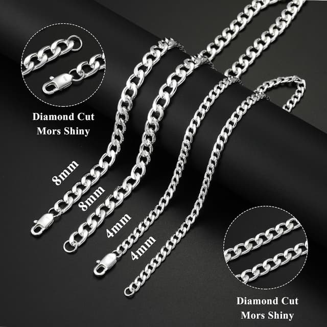 Detalle 2 de Chaîne Cubaine en argent 925 3 mm