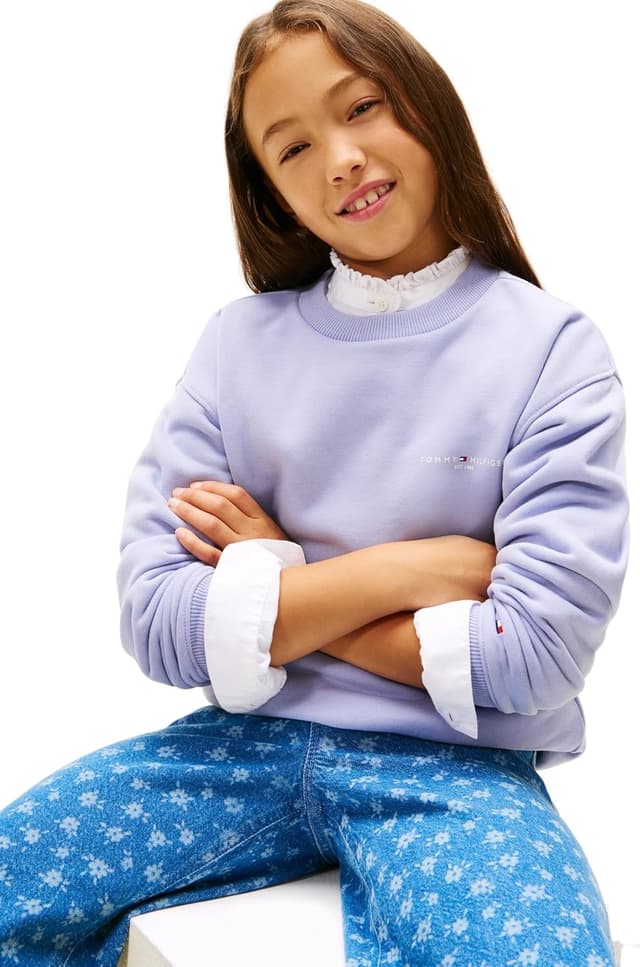 Detalle de Tommy Hilfiger Mini Corp felpa pullover C-Neck KS0KS00665 unisex