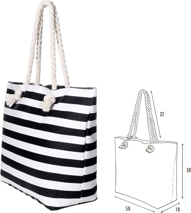 Detalle de Borsa da spiaggia MASADA 58x38x18 cm