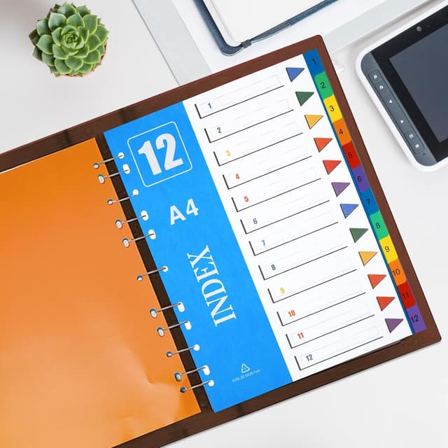 Thumbnail 5 de XHDA 1-12 Part Dividers A4 10 Pack