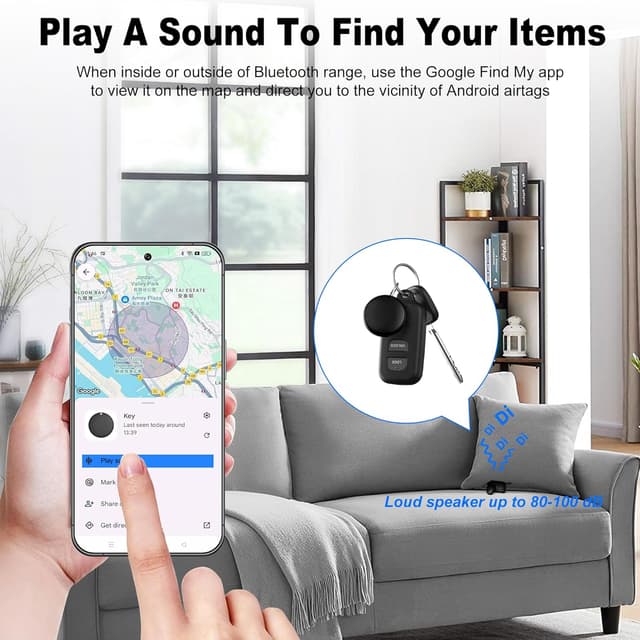 Detalle de Android Bluetooth Air Tag Tracker 4-Pack (Android Only, Not for iOS) for Google Find Hub Network