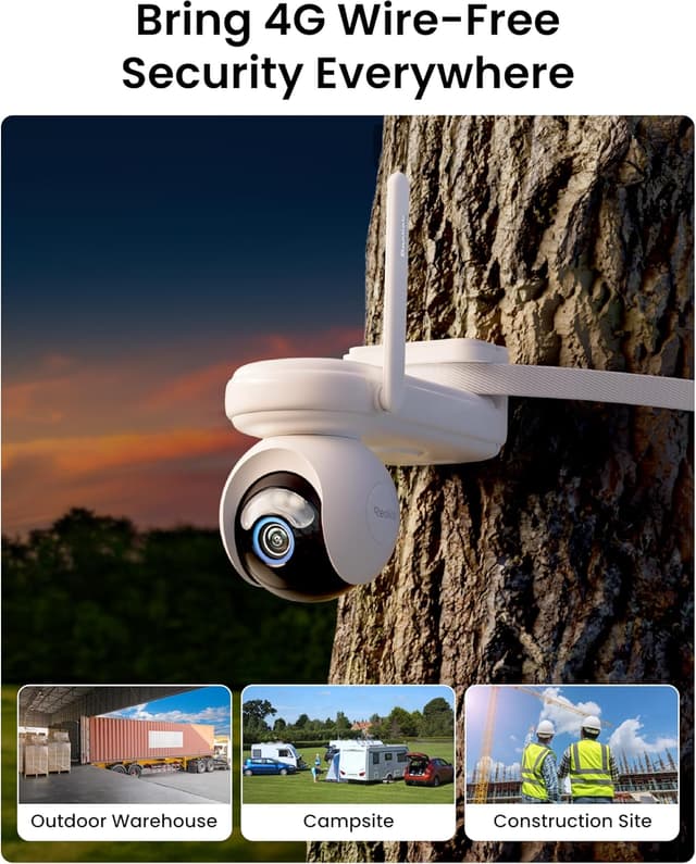 Detalle de Reolink 4G LTE Cellular Security Camera Outdoor (SIM card, 20,000mAh + 12W solar, pan & tilt, auto tracking)
