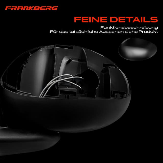 Detalle de Frankberg manuell Seilzug-Außenspiegel links (konvex) – für C1/107/Aygo, manuell einklappbar