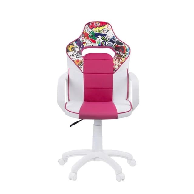 Detalle 2 de Adec DRW Sticker Silla Gaming Blanco/Rosa