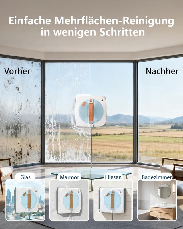 Thumbnail 2 de GNOVEL Fensterroboter 8000Pa 4‑Modi