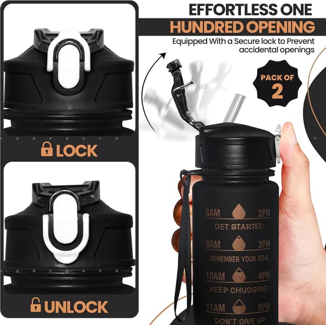 Detalle de Aqua Homie 750ml leakproof water bottles