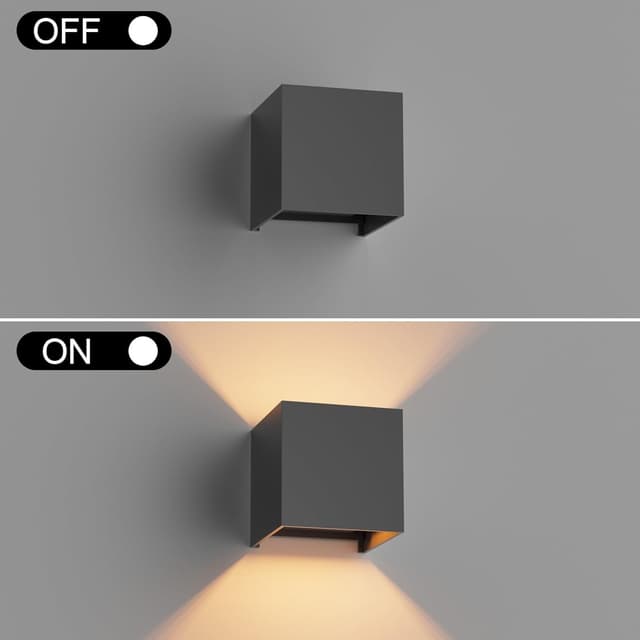 Thumbnail 6 de Klighten 2er-Set Wandleuchten mit austauschbarer G9-LED (Warmweiß 3000K) – dunkelgrau, einstellbarer Abstrahlwinkel, IP54