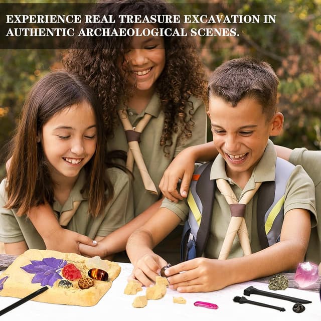 Thumbnail 6 de Greek Science „Mein erstes Mega“ Ausgrabungsset mit 15 echten Kristallen & Edelsteinen für Kinder