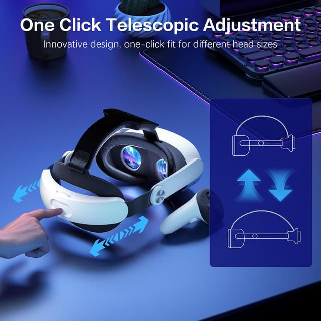 Detalle 1 de Head Strap for Meta Quest 3S / Quest 3 — One-Click Adjustable VR Headset Strap