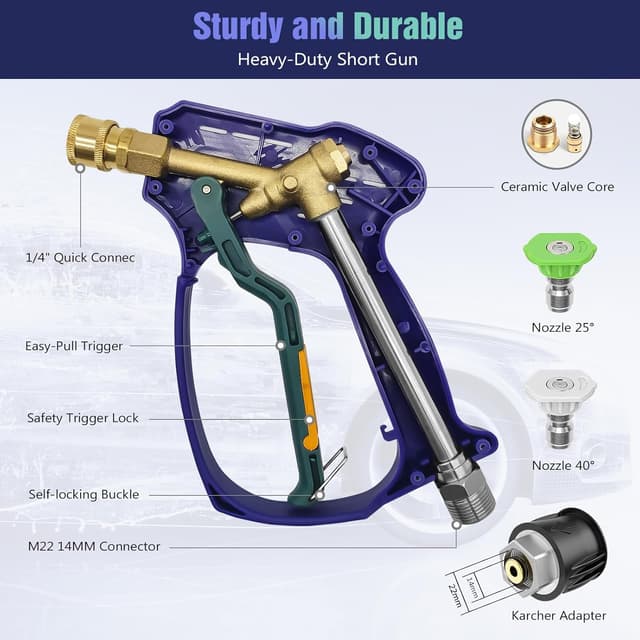 Thumbnail 3 de YeewayVeh High Pressure Washer Gun 5000 PSI