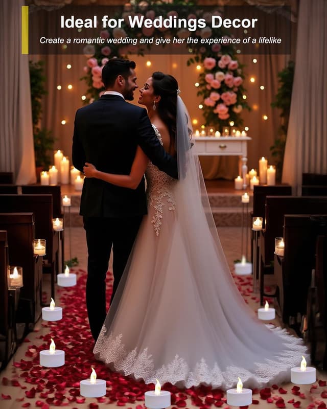 Detalle 2 de Anziner 24 Pack flameless Tea Lights 200h+