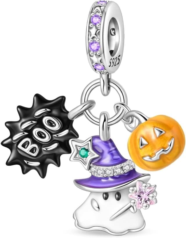 Detalle de TINSLO Charm Anhänger Damen aus 925 Sterling Silber mit Zirkonia – kompatibel mit europäischen Armbändern (Pandora/ähnliche Systeme)