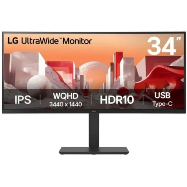Detalle de LG 34BA75QE-B Monitor 34" WQHD IPS Curvo USB-C 90W