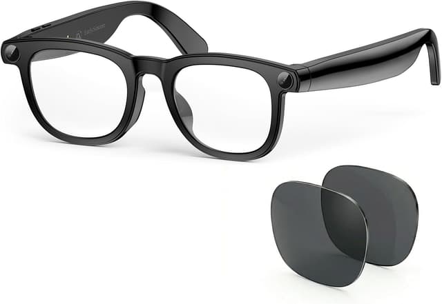 Detalle de EarlySincere 2026 Smart AI Glasses with 8MP 4K POV Camera, AI Assistant & Open-Ear Bluetooth