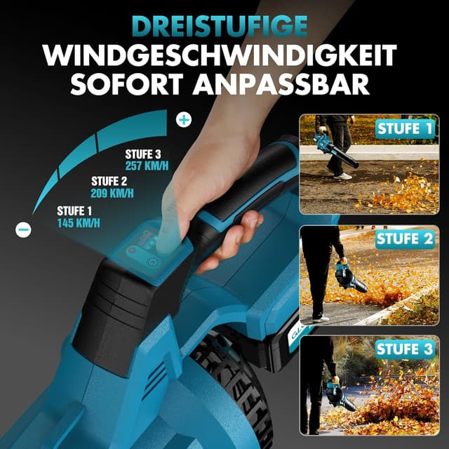 Thumbnail 5 de Laubbläser Akku 8000 mAh – 257 km/h Gebläse 🍂