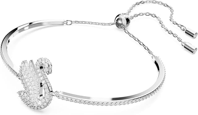 Thumbnail 6 de Swarovski Iconic Swan pendientes botón blancos rodio