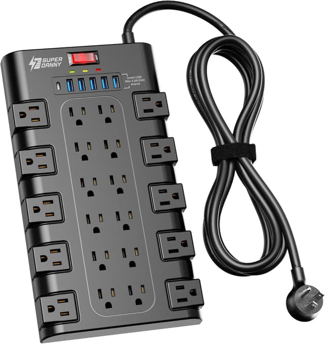 Imagen de SUPERDANNY Surge Protector 22-Outlets, 2100J ๐ชซ en OfertitasTOP