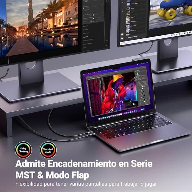 Detalle 2 de UGREEN Cable USB C a DisplayPort 1.4 3M 8K@60Hz