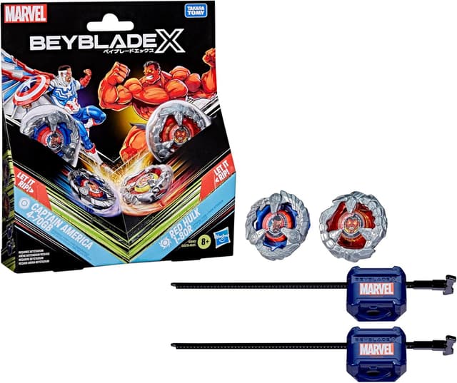 Thumbnail 4 de Hasbro Beyblade X Captain America vs Red Hulk ⚔