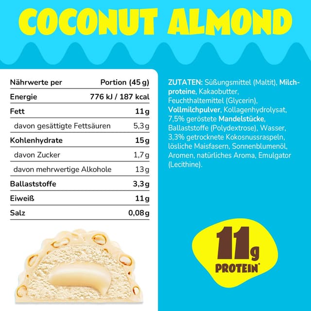 Detalle 2 de ahead Protein Riegel Coconut Almond 11g Protein