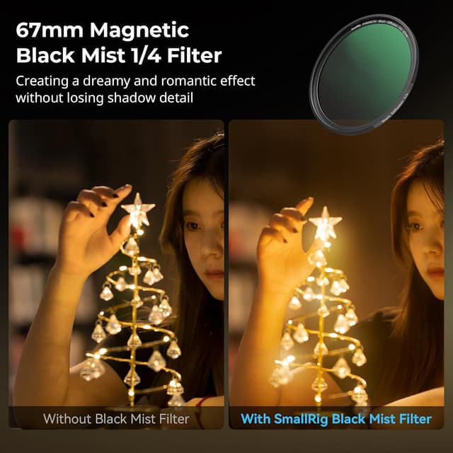 Detalle de SMALLRIG Kit de filtres magnétiques 5-en-1 67 mm (VND+CPL+Black Mist) + étui et accessoires — 4726